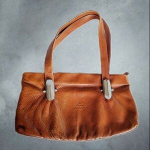 Condor Vintage Brown Cognac Leather Shoulder Bag